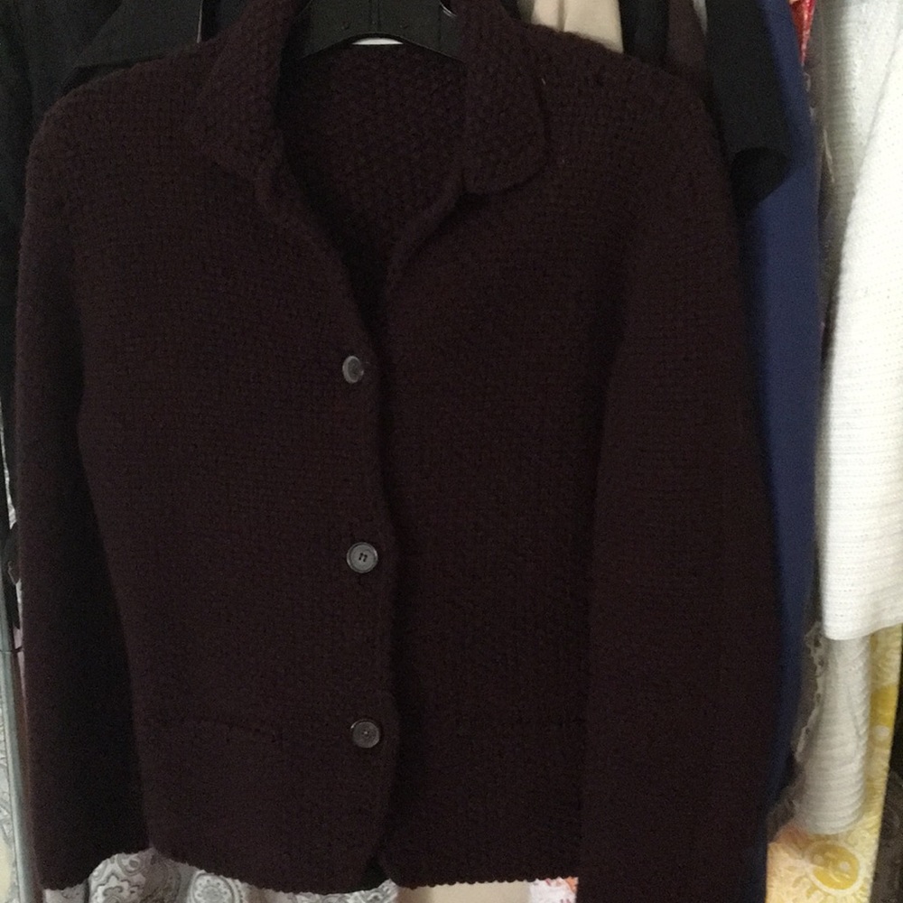 Cashmere sweater jacket